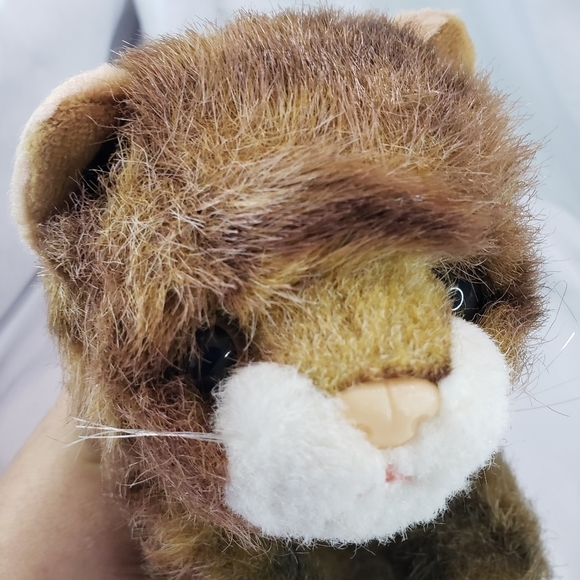 TY Classic Spice Brown Tabby Cat Plush Stuffed Toy 14 Inch 1997 Blue Satin Bow - Picture 2 of 9